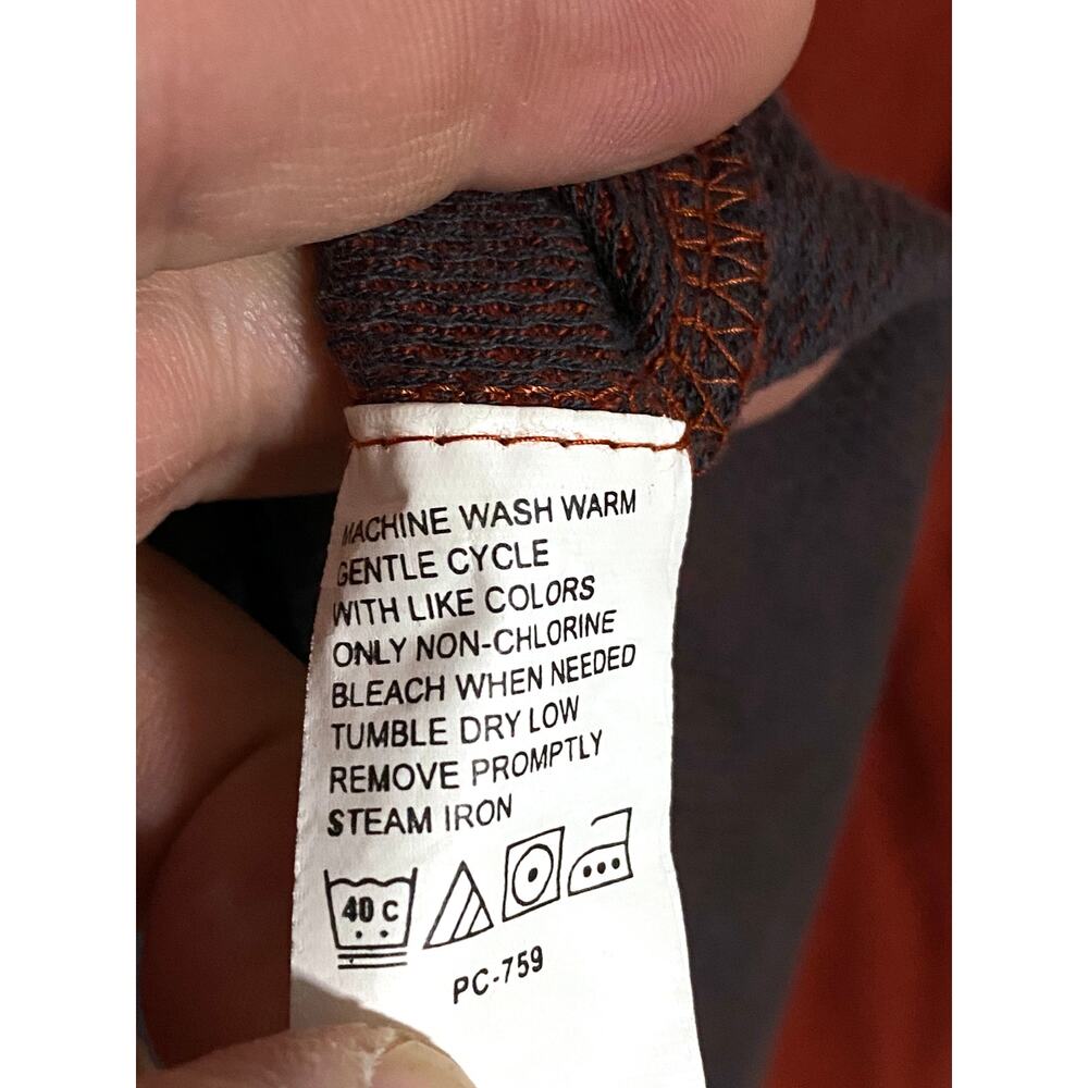 Izod Thermal Waffle Knit Shirt Mens L Gorpcore Minimalist Neutral Grunge Layers - Picture 7 of 7